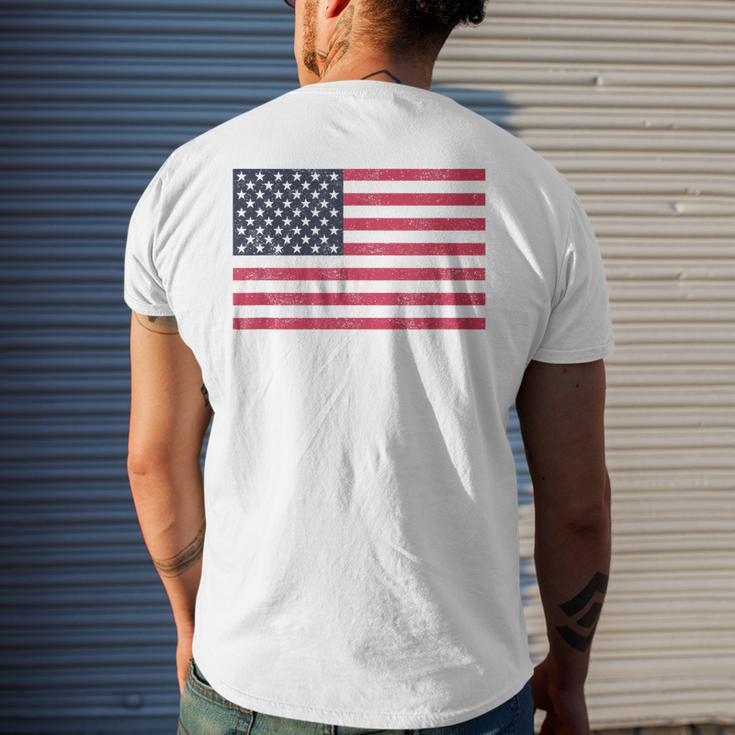 Cute Usa Flag Red White Blue 4Th Of July Top Mens Back Print T-shirt Gifts for Him