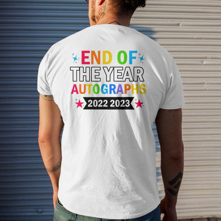 End Of The Year Autographs 2022 2023 Last Day Of School Mens Back Print T-shirt Gifts for Him