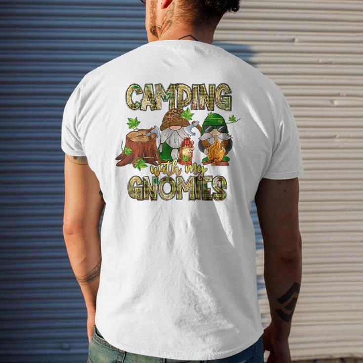 Funny Camping With My Gnomies Gnome Lovers Campers Mens Back Print T-shirt Gifts for Him