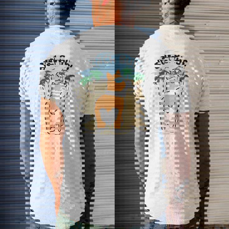 Funny Corgi Dog Beach BumMens Back Print T-shirt Gifts for Him Funny Corgi Dog Beach BumMens Back Print T-shirt Gifts for Him