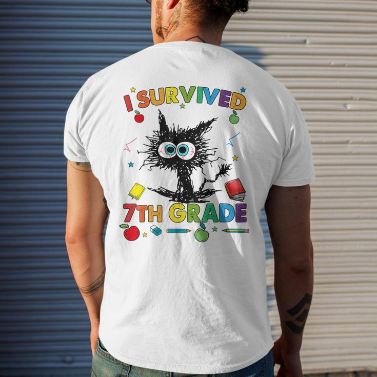 Funny Last Day Of Seventh 7Th Grade I Survived 7Th Grade Mens Back Print T-shirt Gifts for Him