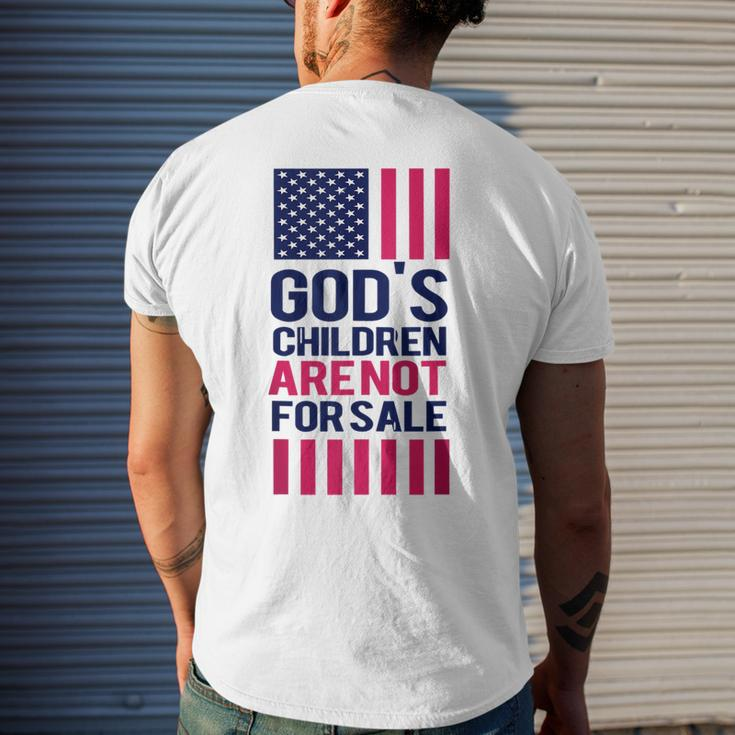 Gods Children Are Not For Sale Funny Saying Gods Children Mens Back Print T-shirt Gifts for Him