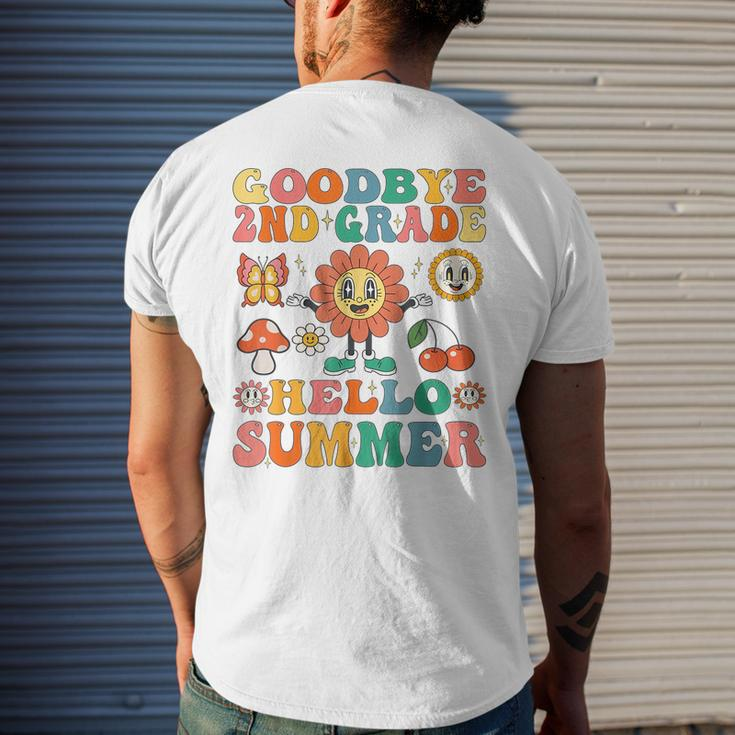 Goodbye 2Nd Grade Hello Summer Groovy Second Grade Graduate Mens Back Print T-shirt Gifts for Him