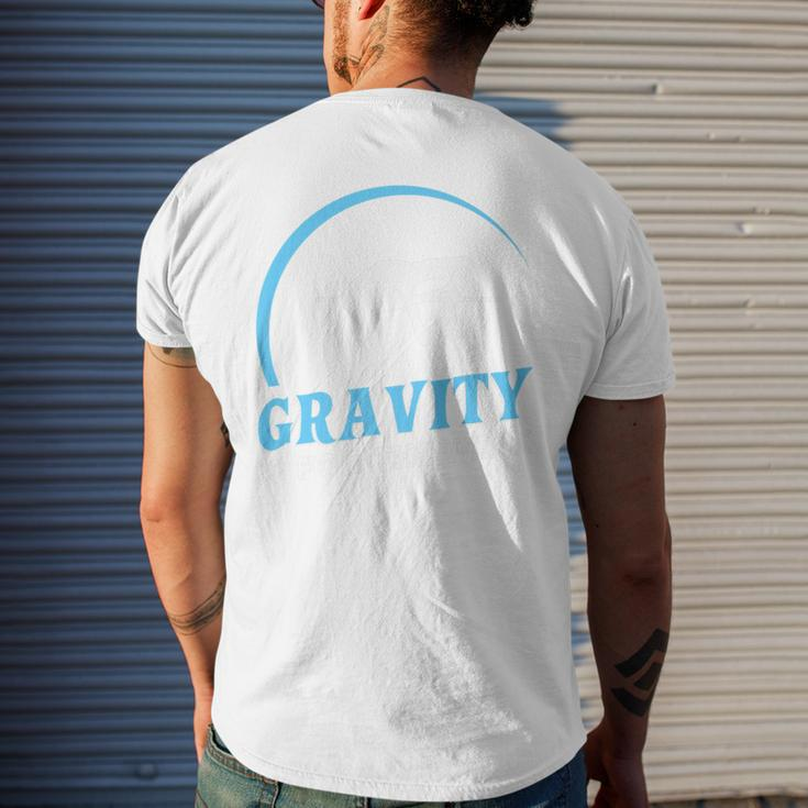 Gravity Is For The Weak High Jump Track Men's T-shirt Back Print Gifts for Him