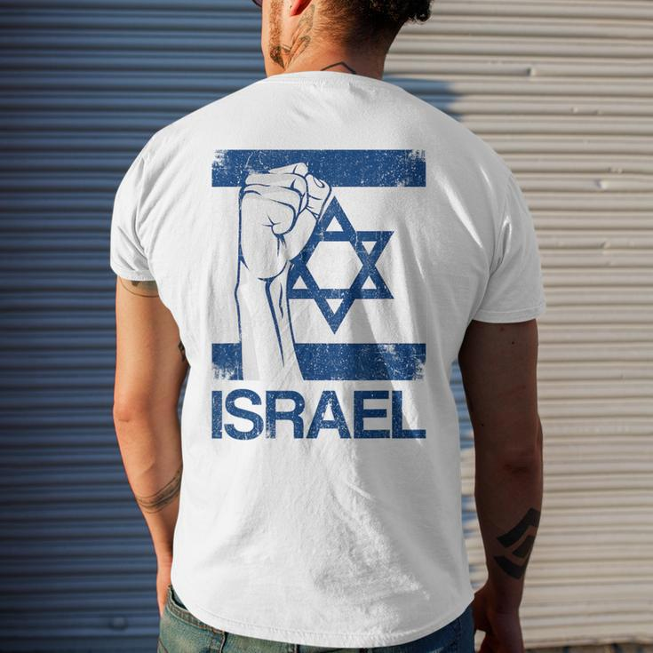 Israeli Flag Vintage Israel Men's T-shirt Back Print Gifts for Him