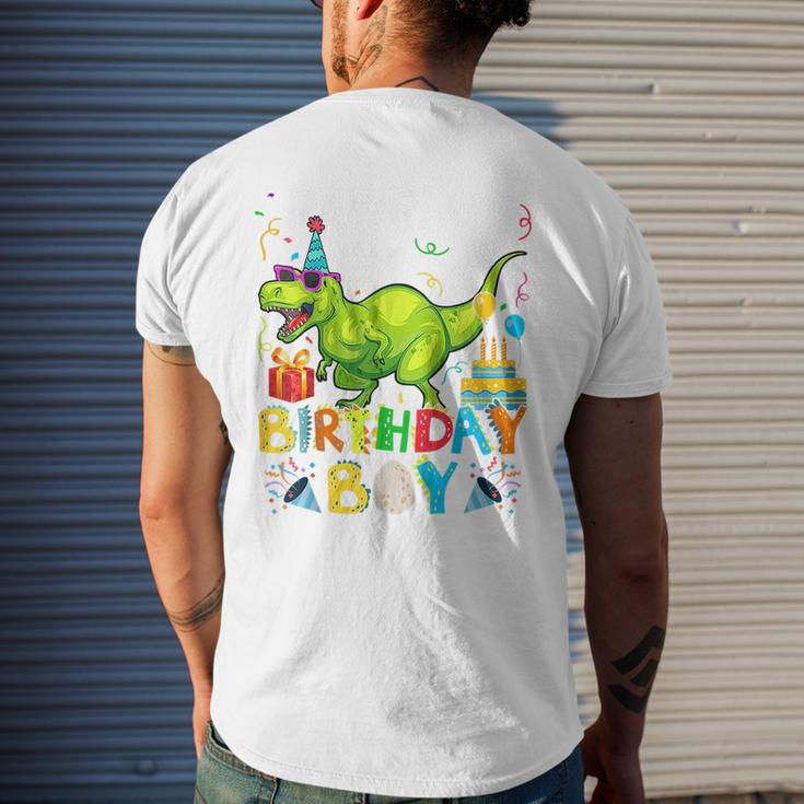 Kids 2 Year Old 2Nd Birthday BoyRex Dinosaur For Boy Mens Back Print T-shirt Gifts for Him