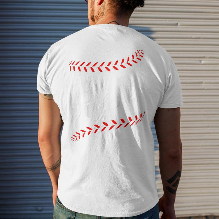 Kids 8 Year Old 8Th Baseball Softball Birthday Party Boys Girls Mens Back Print T-shirt Gifts for Him