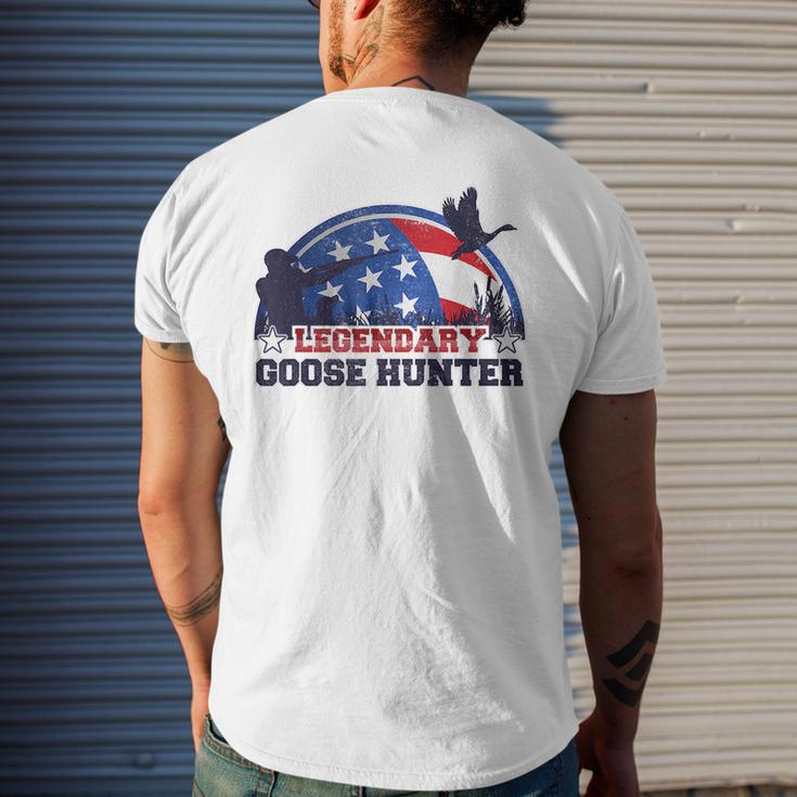 Legendary Goose Hunter American Flag Hunting Mens Back Print T-shirt ...