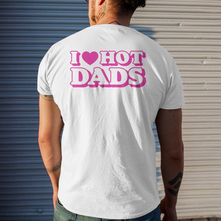 I Love Hot Dads Heart Bimbo Aesthetic Y2k Pink Men's T-shirt Back Print Gifts for Him