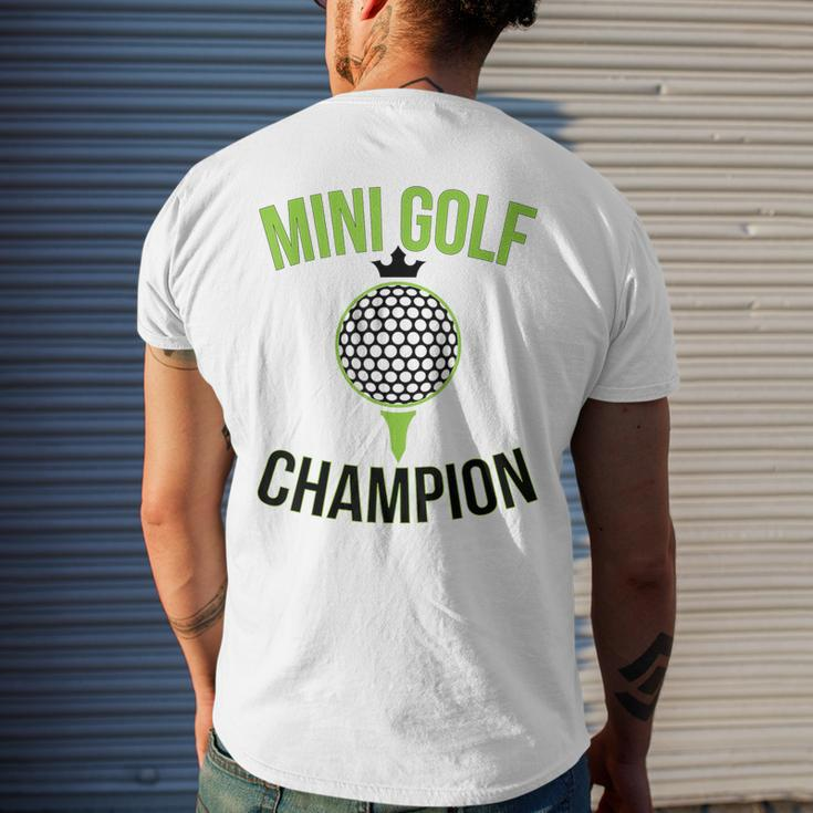 Mini Golf Miniature Golfing Champion Golfer Men's T-shirt Back Print Gifts for Him