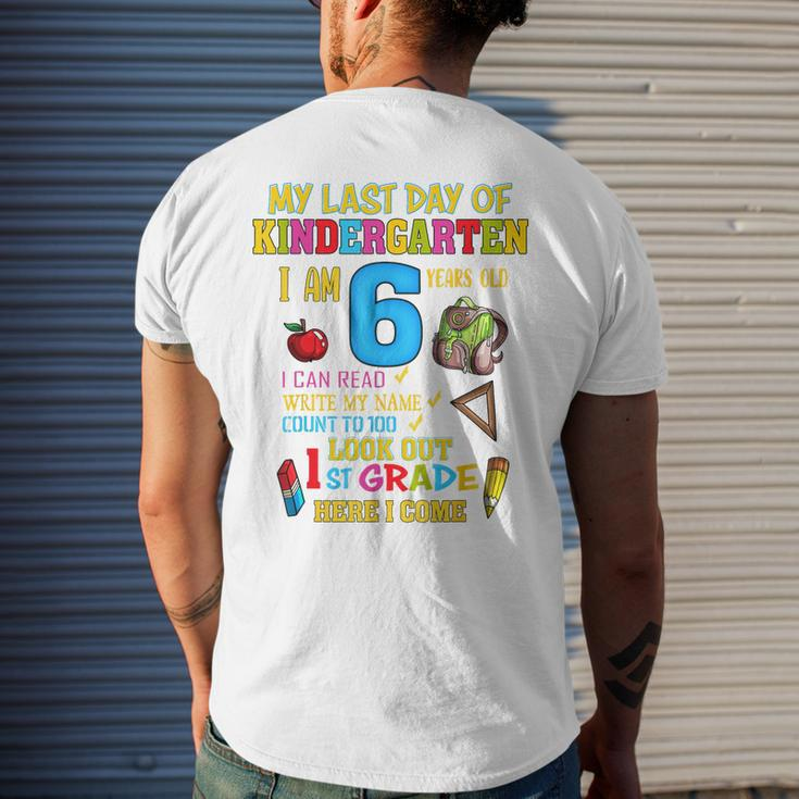 My Last Day Of Kindergarten 1St Grade Here I Come So Long Mens Back Print T-shirt Gifts for Him