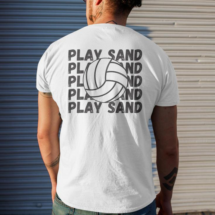 Play Sand Volleyball Volleyball Funny Gifts Mens Back Print T-shirt Gifts for Him