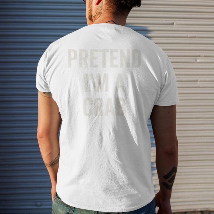 Pretend Im A Crab Last Minute Halloween Costume Men's Back Print T-shirt Gifts for Him