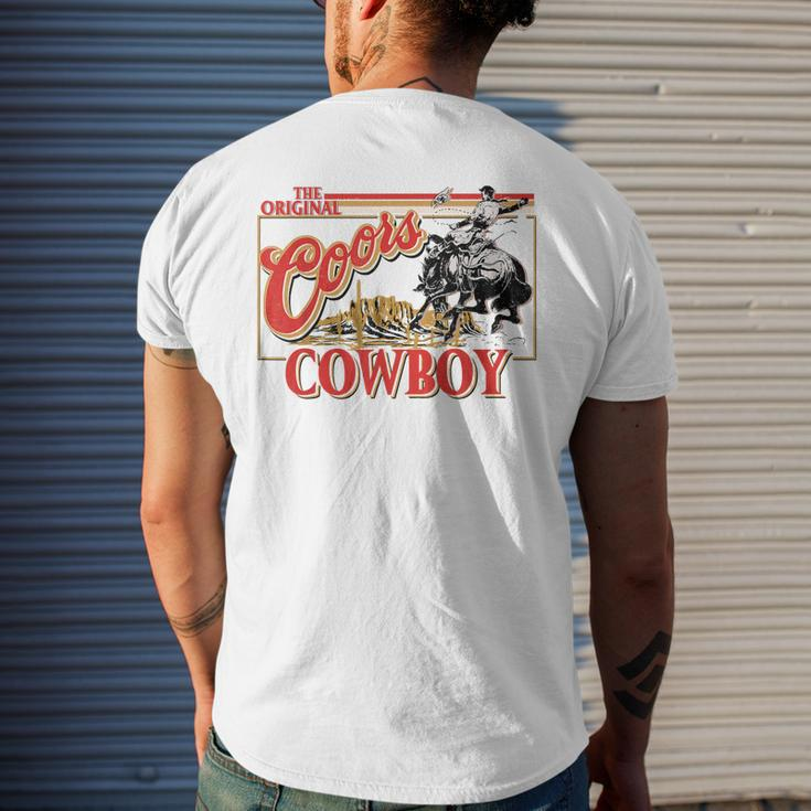 Punchy Cowboy Western Country Cattle Cowboy Cowgirl Rodeo Men's Back Print T-shirt Gifts for Him