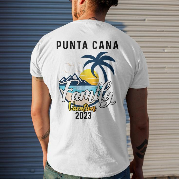 Punta Cana Family Vacation 2023 Matching Dominican Republic Mens Back Print T-shirt Gifts for Him