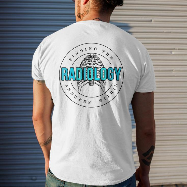 Radiology Finding Answer Within Skeleton Rad Tech Xray Mens Back Print T-shirt Gifts for Him