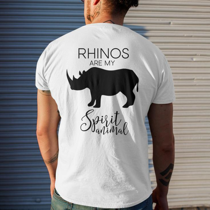 Rhino Rhinoceros Spirit Animal J000470 Men's T-shirt Back Print Gifts for Him