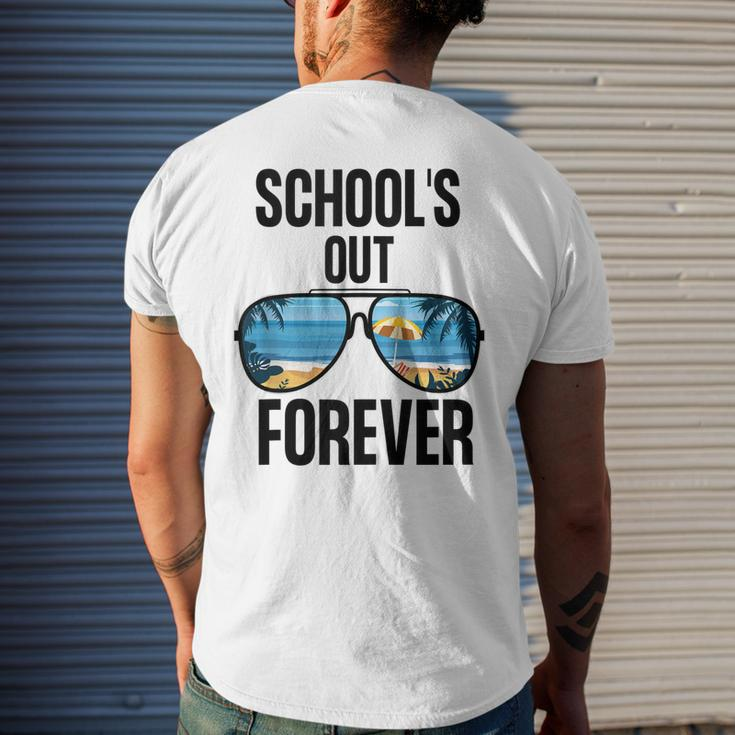 Schools Out Forever Graduation Last Day Of School Men's Back Print T-shirt Gifts for Him