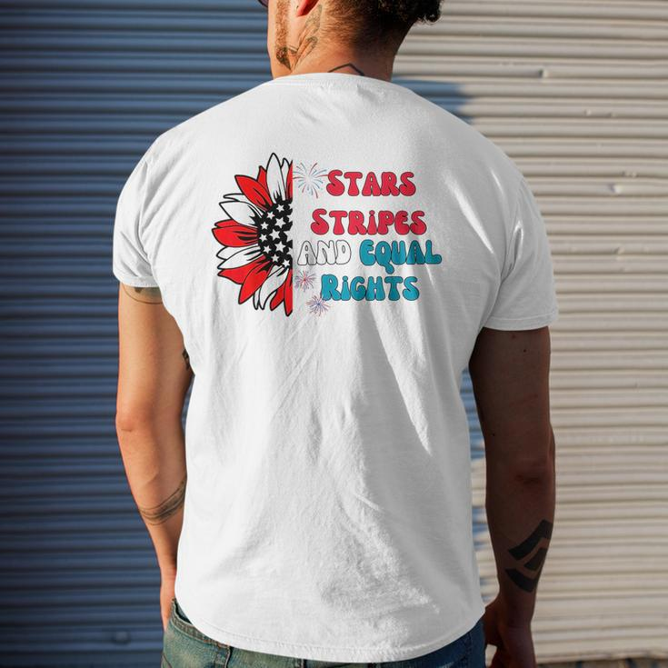 Stars Stripes And Equal Rights Equal Rights Funny Gifts Mens Back Print T-shirt Gifts for Him