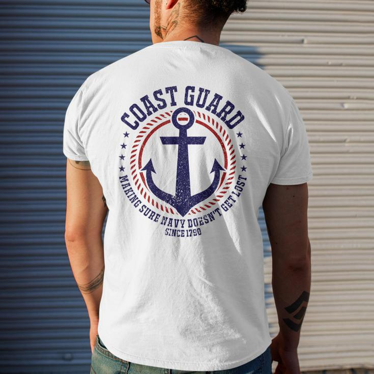 Us Coast Guard United Stated Armed Forces Dad Gift Funny Gifts For Dad Mens Back Print T-shirt Gifts for Him