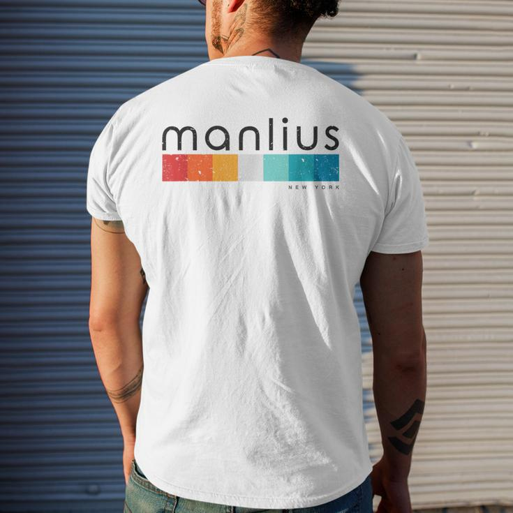 Vintage Manlius New York Retro Men's T-shirt Back Print Gifts for Him