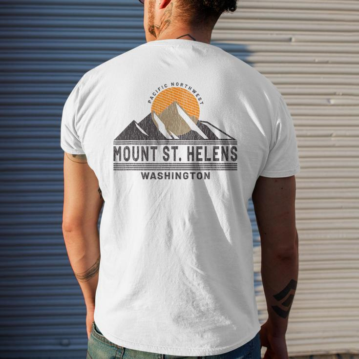 Vintage Mount St Helens Washington Mountain Souvenir Men's T-shirt Back Print Gifts for Him