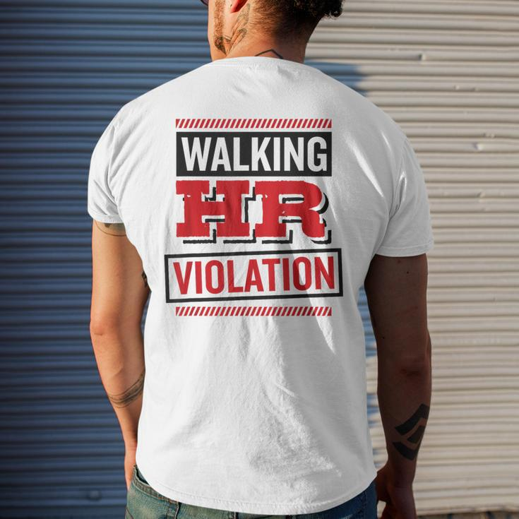 Walking Hr Violation Human Resource Mens Back Print T-shirt Gifts for Him