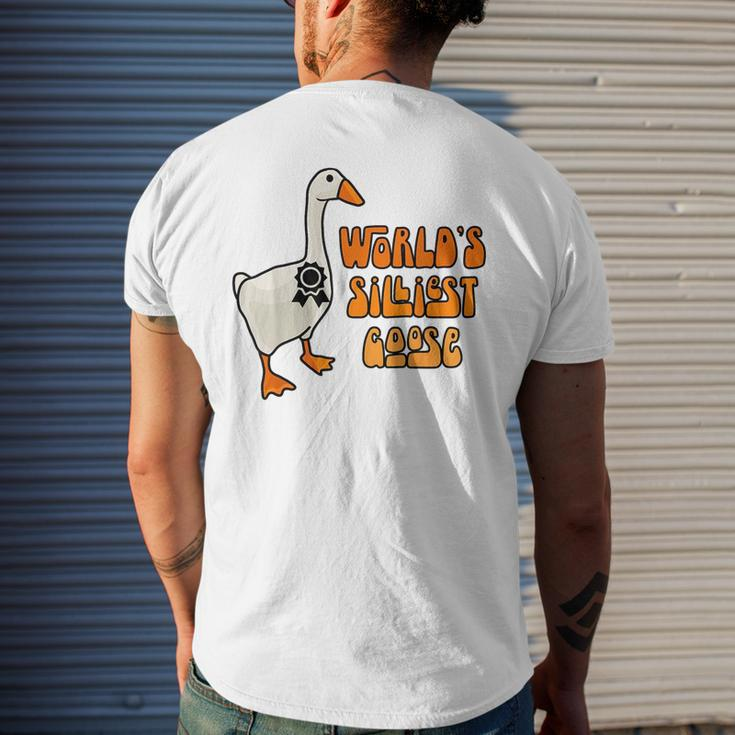 Worlds Silliest Goose Mens Back Print T-shirt Gifts for Him