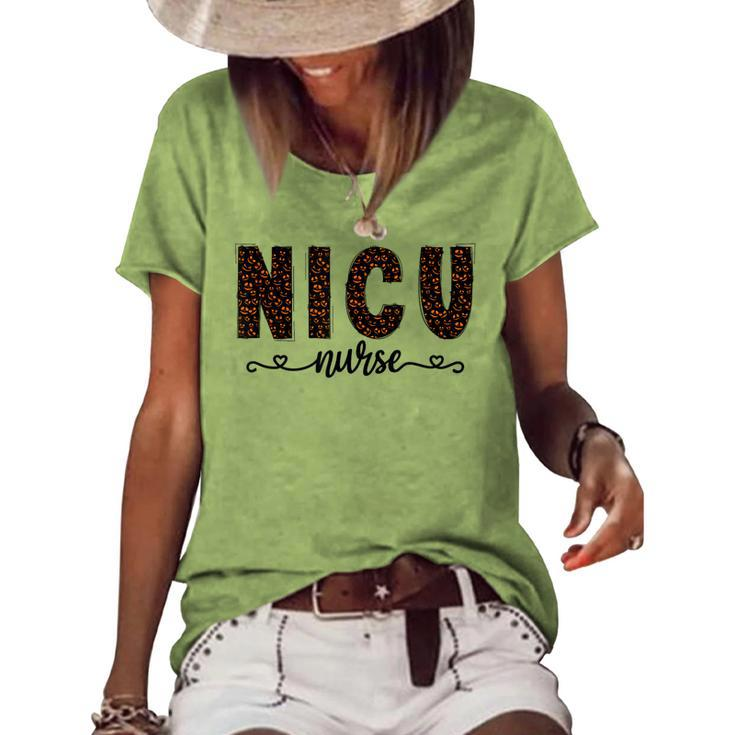 Nicu Nurse Halloween For Spooky Fall Nurse Women's Loose T-shirt