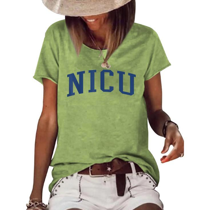 Nicu Nurse Varsity Style Women's Loose T-shirt