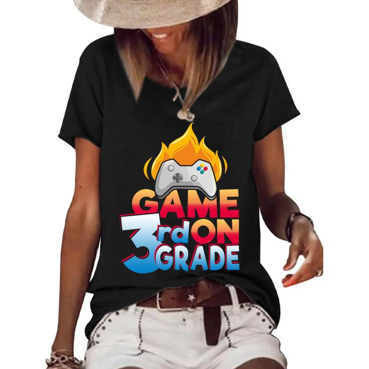 3Rd Grade Teacher & Student - Game On Controller  Gifts For Teacher Funny Gifts Women's Short Sleeve Loose T-shirt