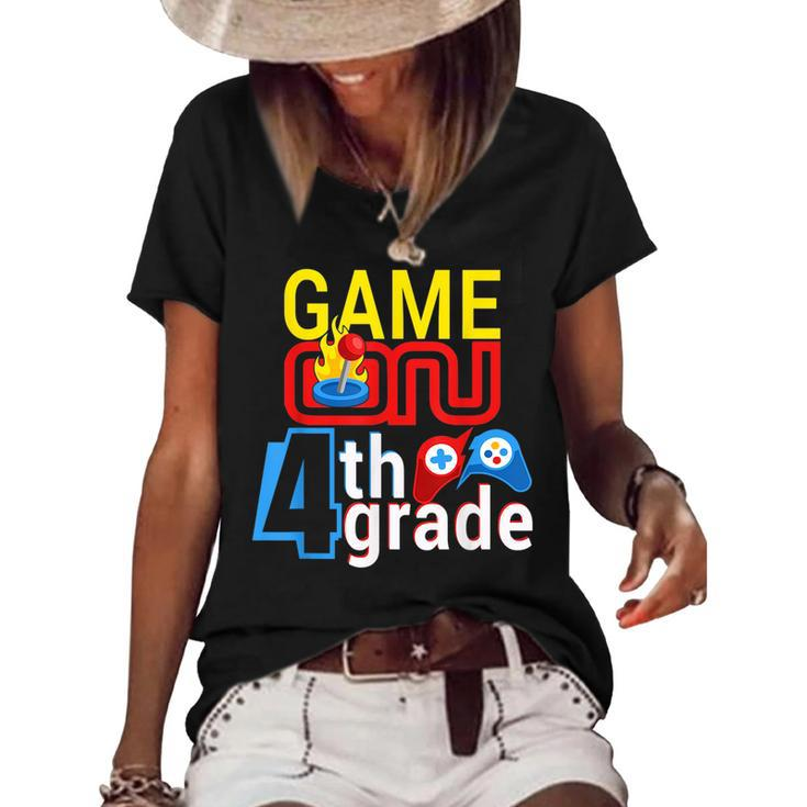 4Th Grade Student - Fun Game On Video Controller T  Women's Short Sleeve Loose T-shirt