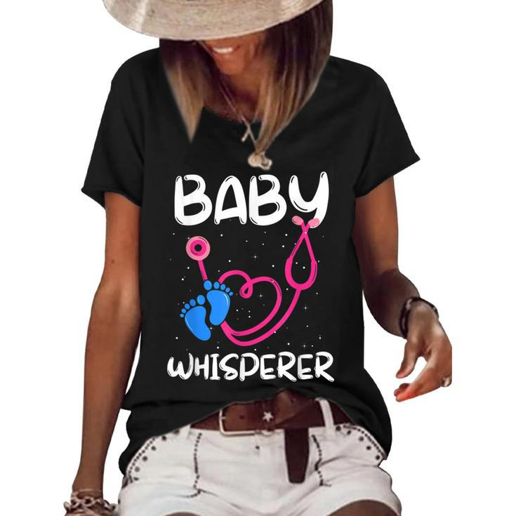 Baby Whisperer Nicu Nurse Neonatal Nursing Nurse's Day Women's Loose T-shirt