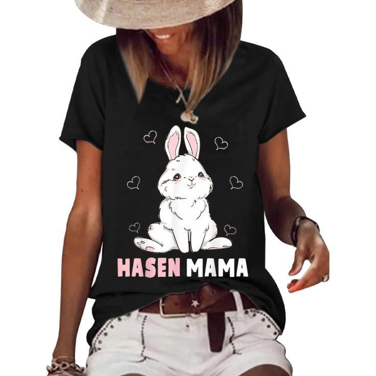 Cute Bunny Easter Rabbit Mum Rabbit Mum  Gift For Women Women's Short Sleeve Loose T-shirt