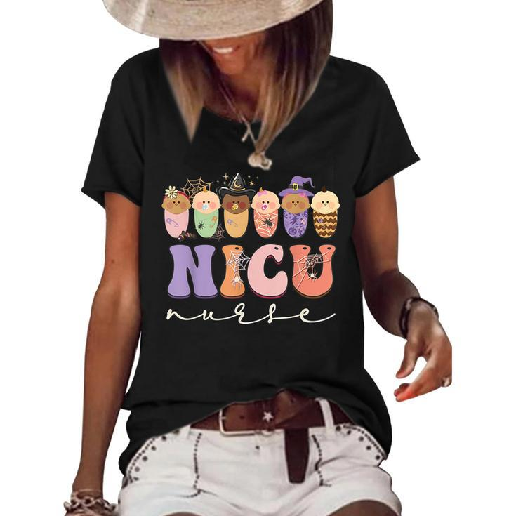 Halloween Nicu Nurse Party Costume Women's Loose T-shirt