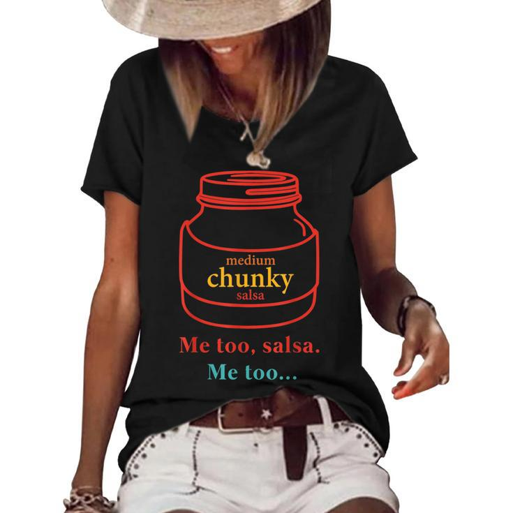 Medium Chunky Salsa Me Too Salsa Me Too Vintage Apparel Women's Short Sleeve Loose T-shirt