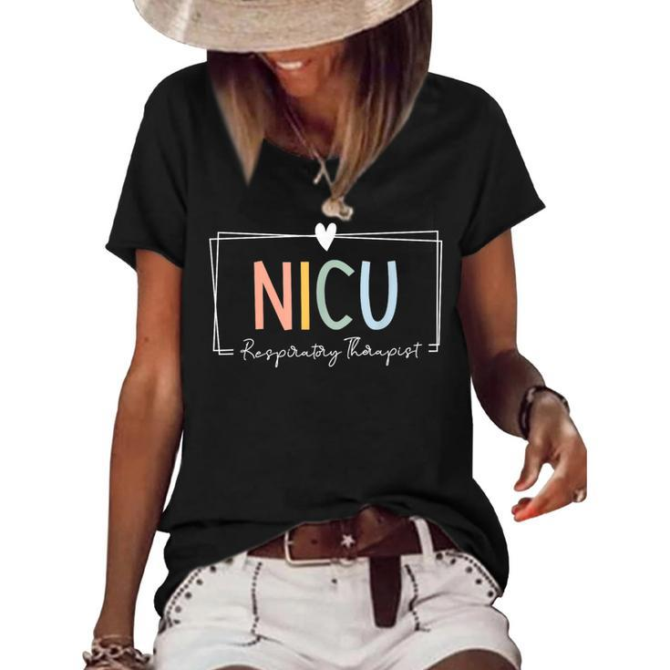 Nicu Respiratory Therapist Nicu Rt Icu Neonatal Tiny Humans Women's Loose T-shirt