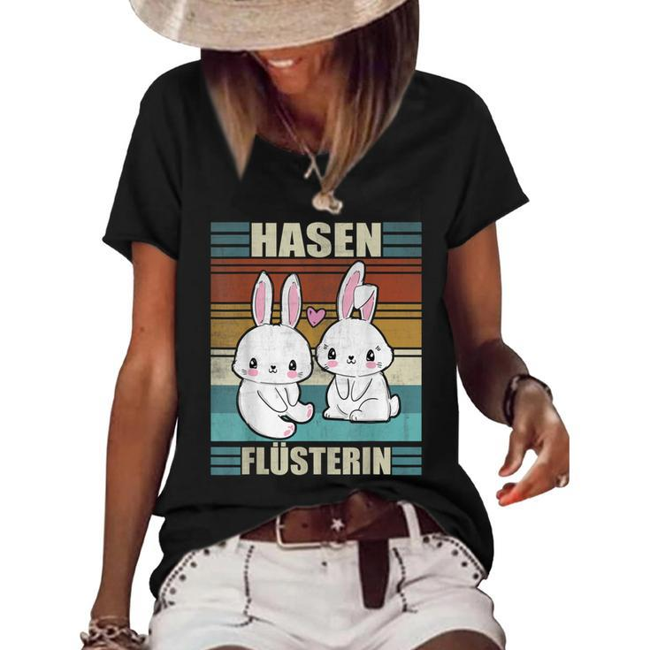 Rabbit Whispering Cute Rabbit Mum Rabbit  Gift For Women Women's Short Sleeve Loose T-shirt