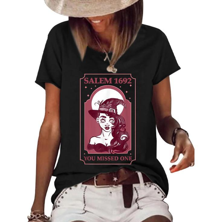 Salem 1692 They Missed One Witch Halloween Retro Vintage Women's Loose T-shirt