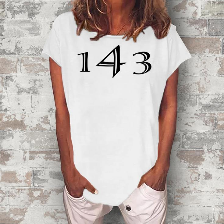 I Love You 143 Numeronym Women's Loosen T-Shirt
