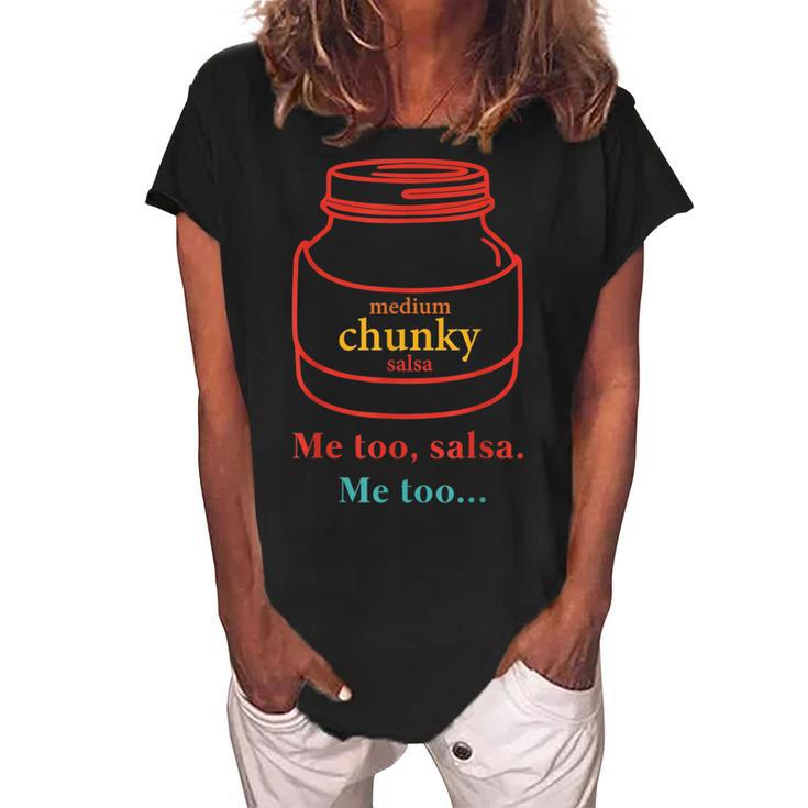 Medium Chunky Salsa Me Too Salsa Me Too Vintage Apparel Women's Loosen Crew Neck Short Sleeve T-Shirt
