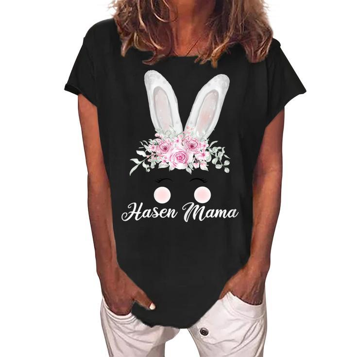 Rabbit Rabbit Mum Rabbit Bunny Lover Gift  Gift For Women Women's Loosen Crew Neck Short Sleeve T-Shirt