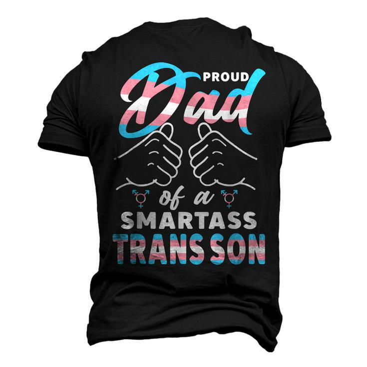 Awesome Proud Trans Dad Pride Lgbt Awareness Fathers Day Men's 3D T-Shirt Back Print