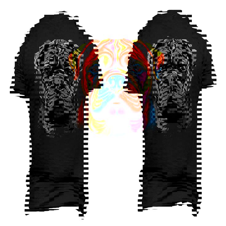 Bullmastiff Mom Or Dad Colorful Puppy Dog Lover Cute Black Men's 3D T-shirt Back Print