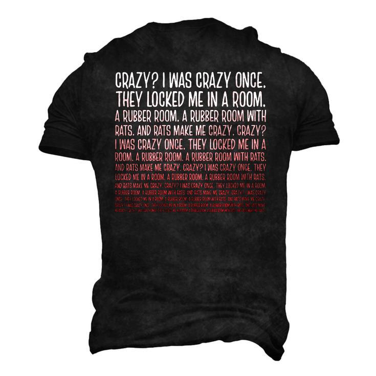 I Was Crazy Once Crazy Meme Men's 3D T-Shirt Back Print
