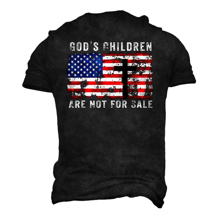 Gods Children Are Not For Sale American Flag Gods Children Men's 3D T-Shirt Back Print