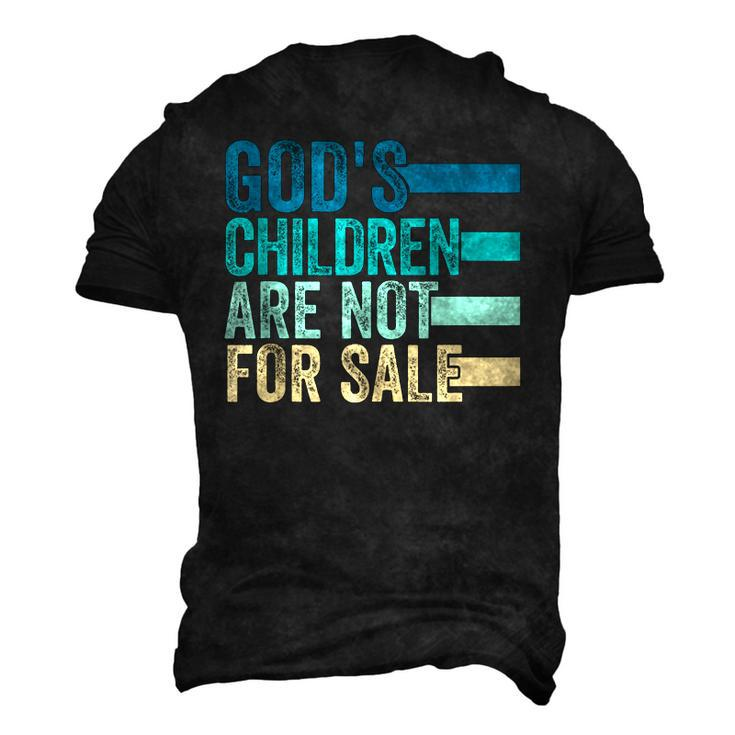 Gods Children Are Not For Sale Quote Men's 3D T-Shirt Back Print