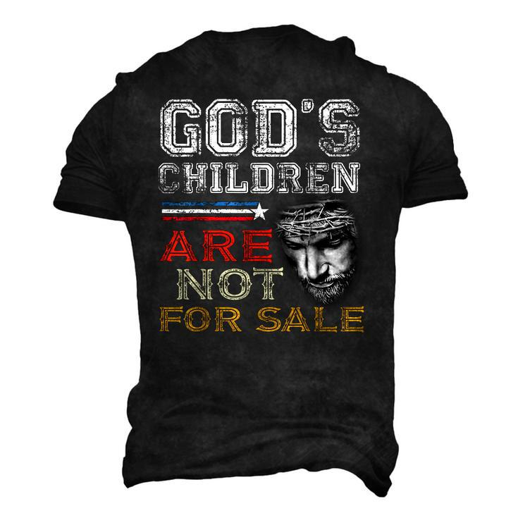Gods Children Are Not For Sale Retro Men's 3D T-Shirt Back Print