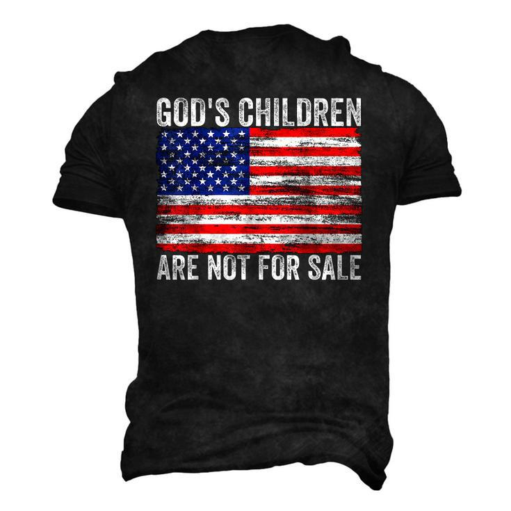 Gods Children Are Not For Sale Us Flag Men's 3D T-Shirt Back Print