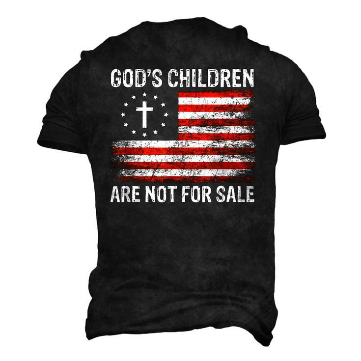 Gods Children Are Not For Sale Us Flag American Christian Christian Men's 3D T-Shirt Back Print